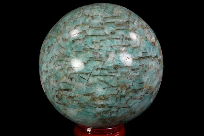 Polished Amazonite Crystal Sphere - Madagascar #78745